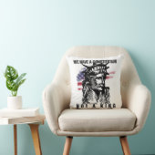 Liberty Bust with Grunge Flag Art クッション (椅子)