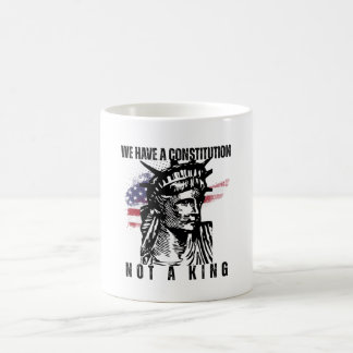 Liberty Bust with Grunge Flag Art コーヒーマグカップ
