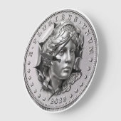 Liberty Coin  ラージ壁時計 (傾斜)