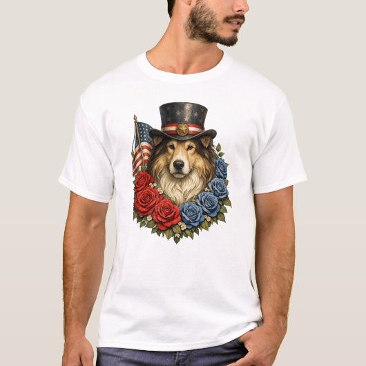 Liberty Collie Illustration Tシャツ (正面)