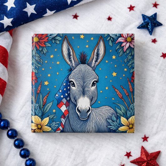Liberty Donkey 缶バッジ