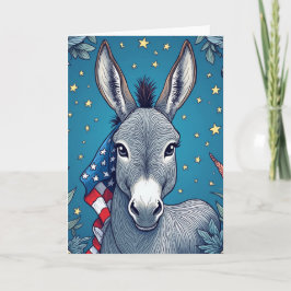 Liberty Donkey Flag Vote Reminder カード