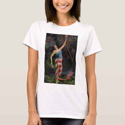 Liberty Flag女性 Tシャツ (正面)