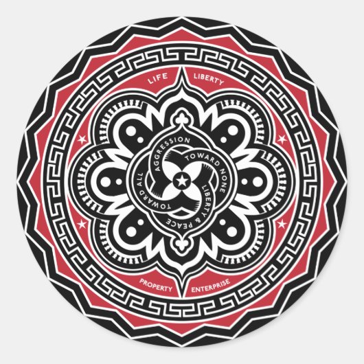 Liberty For All Insigniaのシール ラウンドシール (正面)