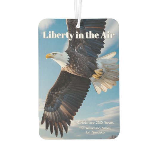 Liberty in the Air • 1776–2026 Eagle Keepsake カーエアーフレッシュナー (裏面)