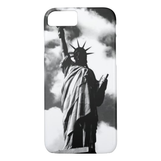 Liberty iPhoneの白黒の像7ケース Case-Mate iPhoneケース (裏面)