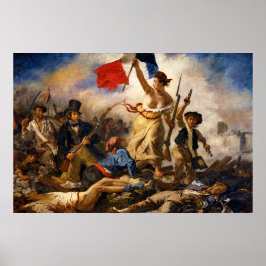 Liberty Leading the People by Eugene Delacroix ポスター (正面)
