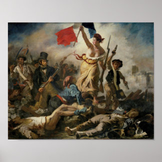 Liberty Leading the People, Delacroix ポスター