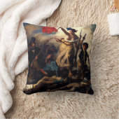 Liberty Leading the People, Eugene Delacroix クッション (ブランケット)