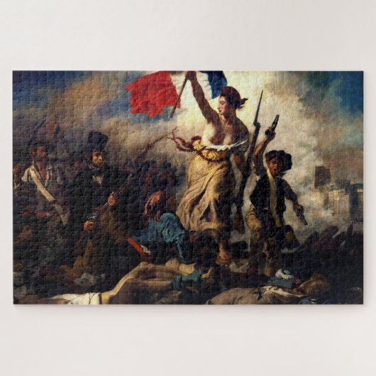 Liberty Leading the People, Eugene Delacroix ジグソーパズル (横)
