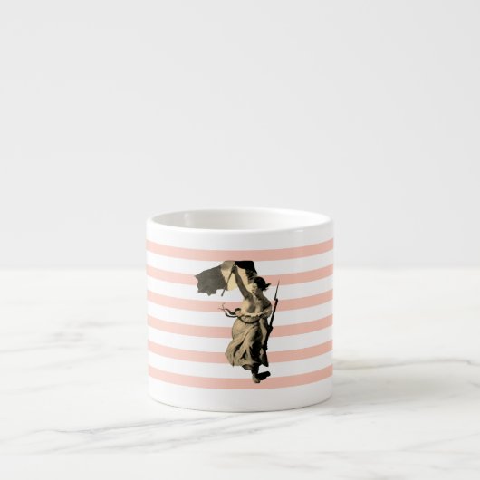 Liberty Leading the People Eugène Delacroix pastel エスプレッソカップ (正面)