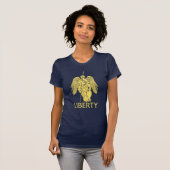 Liberty (Libertas)女性写実的なTシャツ Tシャツ (正面フル)