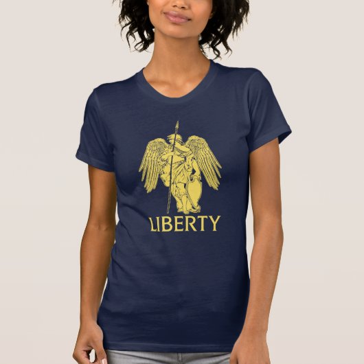 Liberty (Libertas)女性写実的なTシャツ Tシャツ (正面)