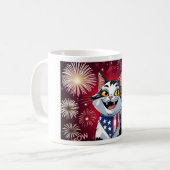 Liberty Meowgnet - Patriotic Cat Mug コーヒーマグカップ (正面左)
