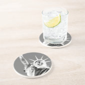 Liberty New York Cityのブラック&ホワイト州 コースター (側面)