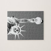 Liberty New York Cityのブラック&ホワイト州 ジグソーパズル (横)