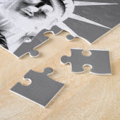 Liberty New York Cityのブラック&ホワイト州 ジグソーパズル (側面)