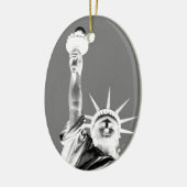 Liberty New York Cityのブラック&ホワイト州 セラミックオーナメント (左)