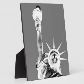 Liberty New York Cityのブラック&ホワイト州 フォトプラーク (側面)