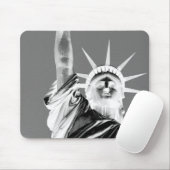 Liberty New York Cityのブラック&ホワイト州 マウスパッド (マウス)