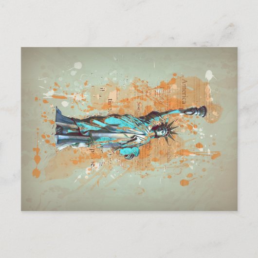 Liberty, New York, Manhattan, USA,アメリカ ポストカード (正面)