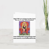 Liberty - notecard/招待飛んでいるな女性 招待状 (裏面)