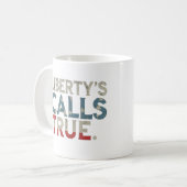 Liberty,s Call True lettwrデザイン コーヒーマグカップ (正面左)