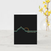 Liberty State Park New Jersey Mountain Retro  カード (黄色い花)