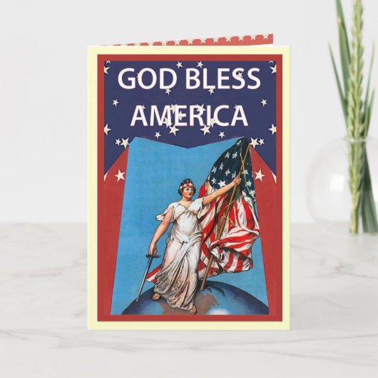 Liberty with the stars and stripes カード (正面)
