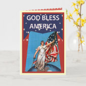 Liberty with the stars and stripes カード (黄色い花)
