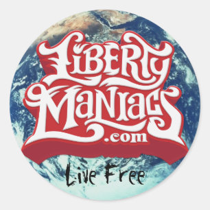 LibertyManiacs.comステッカー ラウンドシール