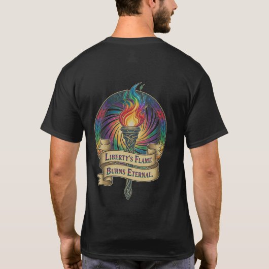 Liberty's Flame Burns Eternal  Tシャツ (裏面)