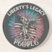  "Liberty's Legacy Proud People." in multi color. コースター (正面)