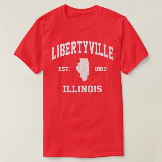 Libertyville Illinois IL vintage state Athletic st Tシャツ (デザイン正面)