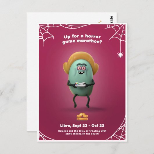 Libraのハロウィーンのはがき ポストカード (正面/裏面)