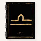 Libraハンマー金ゴールドスタイルの星占い記号ではない ノートブック (正面)