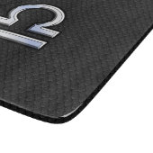 Libraモダン〔占星術の〕十二宮図サインオンブラックスネークスキンスタイル カッティングボード (角)