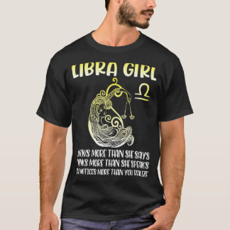 Libra女の子もっと考え知ってMore話 Notice Y Tシャツ