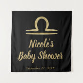 LIBRA金ゴールド9月10月誕生日占星術 タペストリー (正面)