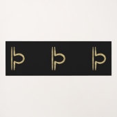 LIBRA金ゴールド9月10月誕生日占星術 ヨガマット (裏面(横))