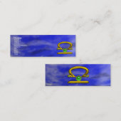 LIBRA、エメラルド明るい鮮やか黄色の緑の青 スキニー名刺 (正面/裏面)