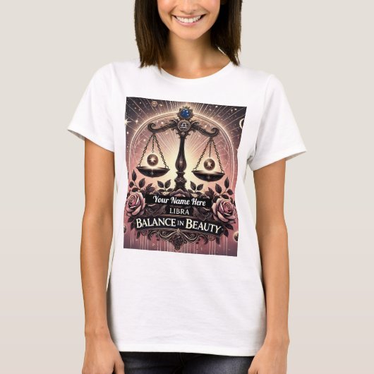 Libra "バランス美しい" Tシャツ (正面)