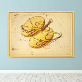 Libra -ヴィンテージ画像の〔占星術の〕十二宮図記号 キャンバスプリント (インサイチュ (ウッドフロア))