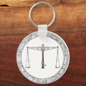 LIbra〔占星術の〕十二宮図キーチェーン キーホルダー (正面)