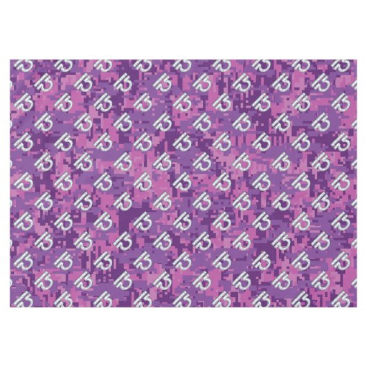 Libra〔占星術の〕十二宮図サインオンピンクデジタル迷彩柄 テーブルクロス (正面(横))