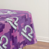 Libra〔占星術の〕十二宮図サインオンピンクデジタル迷彩柄 テーブルクロス (インサイチュ)