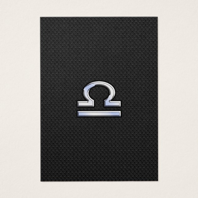 Libra〔占星術の〕十二宮図サインオンブラックスネークスキンデコール (正面)