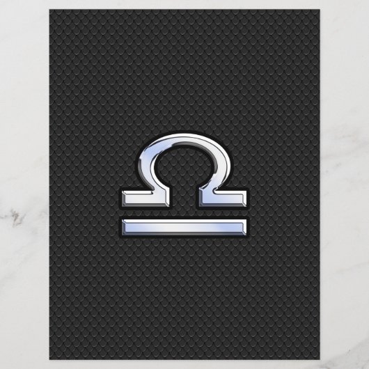 Libra〔占星術の〕十二宮図サインオンブラックスネークスキンデコール チラシ (正面)