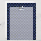 Libra〔占星術の〕十二宮図サインオンブルーカーボンファイバースタイル (正面/裏面)