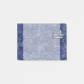 Libra〔占星術の〕十二宮図サインオンブルーデジタルカモフラージュ ポストイット (正面)